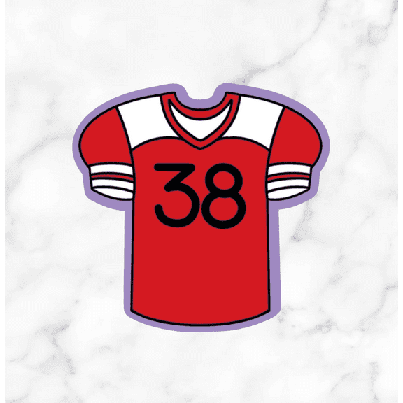 Football Jersey Cookie Cutters With Stamp Option