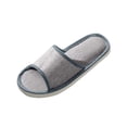 thumbnail image 2 of Womens House Slippers Summer Open Toe Men's Indoor Shoes,Bedroom Linen Lightweight Slip Silent Slippers, 2 of 4
