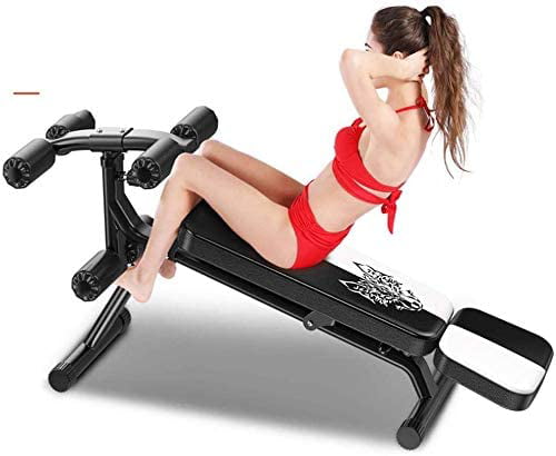 Multi-Functional Fitness Chair,Foldable Sit Up Bench Fitness Training Exercise Dumbbell Bench Flying Bird Bench Stool AD Crunch Body Exercise System 