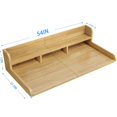 thumbnail image 2 of HomePerch 54" Washer Dryer Countertop with Storage Shelf, Double Layer Laundry Wood Shelf Topper with Edge, Over Washer & Dryer Organizer, Natural Color, 2 of 6