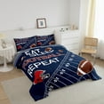 thumbnail image 3 of Erosebridal American Football Comforter Set Toddler Rugby Games Bedding Set Navy Blue Comforter Sports Theme Quilt Set, 3 of 7