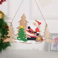 thumbnail image 7 of Walbest Christmas Listing Ornament Santa Claus Style Wooden Christmas Creative Pendant Hanging Decoration, 7 of 7