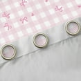 thumbnail image 4 of jejeloiu Cute Bowtie Ribbon Black Out Curtains,Cartoon Bow Knot Curtains Pack of 2 (42x63 Each),Pink White Plaid Bedroom Curtains For Girls,Super Cozy Room Decor, 4 of 6
