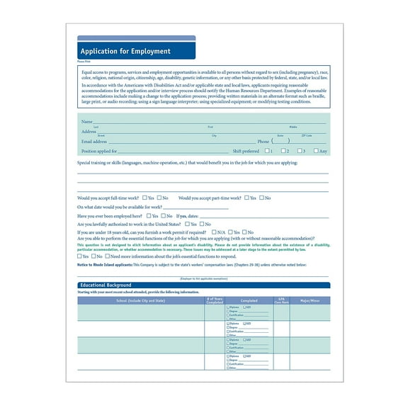 ComplyRight AR0374 Job Application