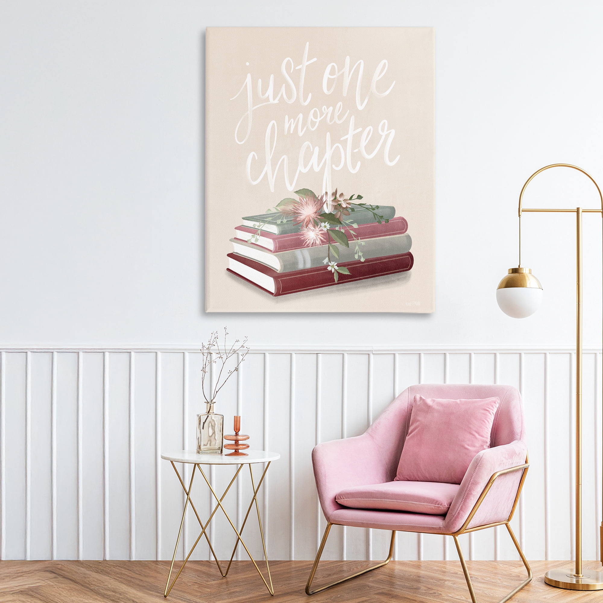 Stupell Industries One More Chapter on Beige Canvas Wall Art, design by House Fenway
