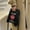 Black, variant on Novelty Shoulder Bag Fashion Casual Caution Tote Handbags Novelty Stop Sign Purse Shoulder Adjustable Strap Bag for Women Girls