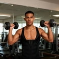 thumbnail image 5 of Men Waist Vest Zipper Compression Tank Top Tummy Control Body Shaper Slim Shapewear for Workout Fitness S, 5 of 5