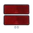 thumbnail image 1 of 2uds M6x1.0 Rojo Rectangular Tornillo Montaje Reflector Advertencia Reflector, 1 of 1
