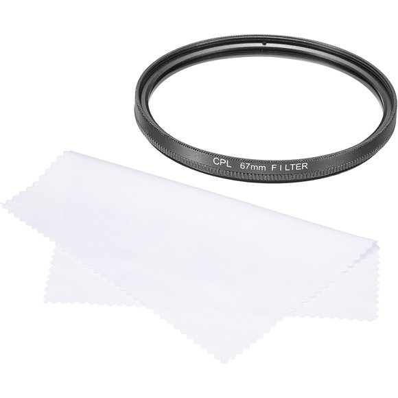ERDS-67mm Circular Polarizer Filter, Double Sided Multi-Layer Coatings Polarizing Filter with Cleaning Cloth for Camera Lens