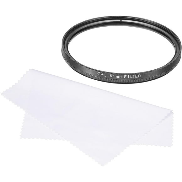 ERDS-67mm Circular Polarizer Filter, Double Sided Multi-Layer Coatings Polarizing Filter with Cleaning Cloth for Camera Lens