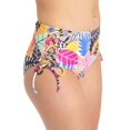 thumbnail image 2 of California Waves Junior's Tropic Print High Waist Bikini Swim Bottom, 2 of 3