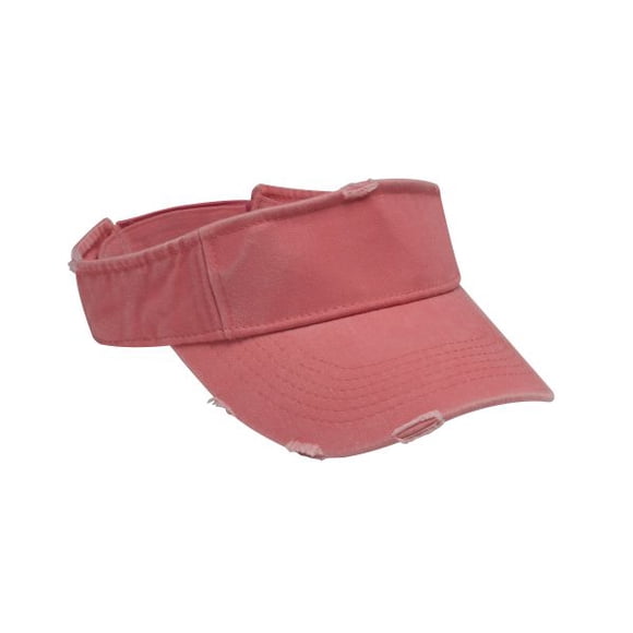 Dv101 | Drifter- Pigment Dyed, Garment Washed, Cotton Twill Distressed Visor With Self-Fabric Hook And Loop Closure