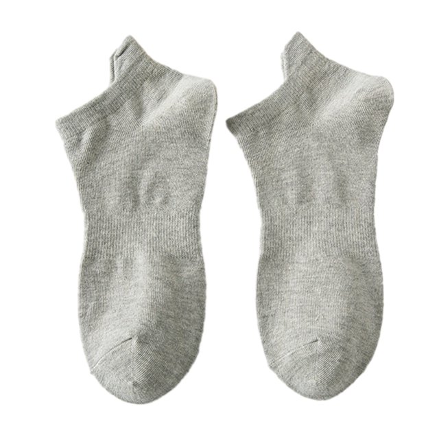 CSChome Solid Color Boat Socks Men Boat Low-cut Shallow Solid Color High Elasticity Slip Soft Sweat-absorption Shrink Sports Short