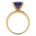 thumbnail image 4 of 3 ct Princess Cut Simulated Tanzanite Solitaire Engagement Ring for Women in 18K Yellow Gold, 4 of 5