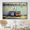 thumbnail image 6 of Banksy Boy Wall Decor, Banksy Wall Decor, Chill The Out Canvas Art, Banksy Life is Short Canvas, Banksy Art, Graffiti Canvas Art, Canvas Wall Decor - Black Framed, 6 of 6