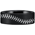 thumbnail image 3 of Tungsten Baseball Stitch Ring, 3 of 6
