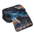 thumbnail image 4 of Sikiie Lonely Night Sky Wolf Print Flip Double-layer Pencil Case, All-purpose Stationery Bag for Study and Office, Zipper Design, Unisex, 4 of 7