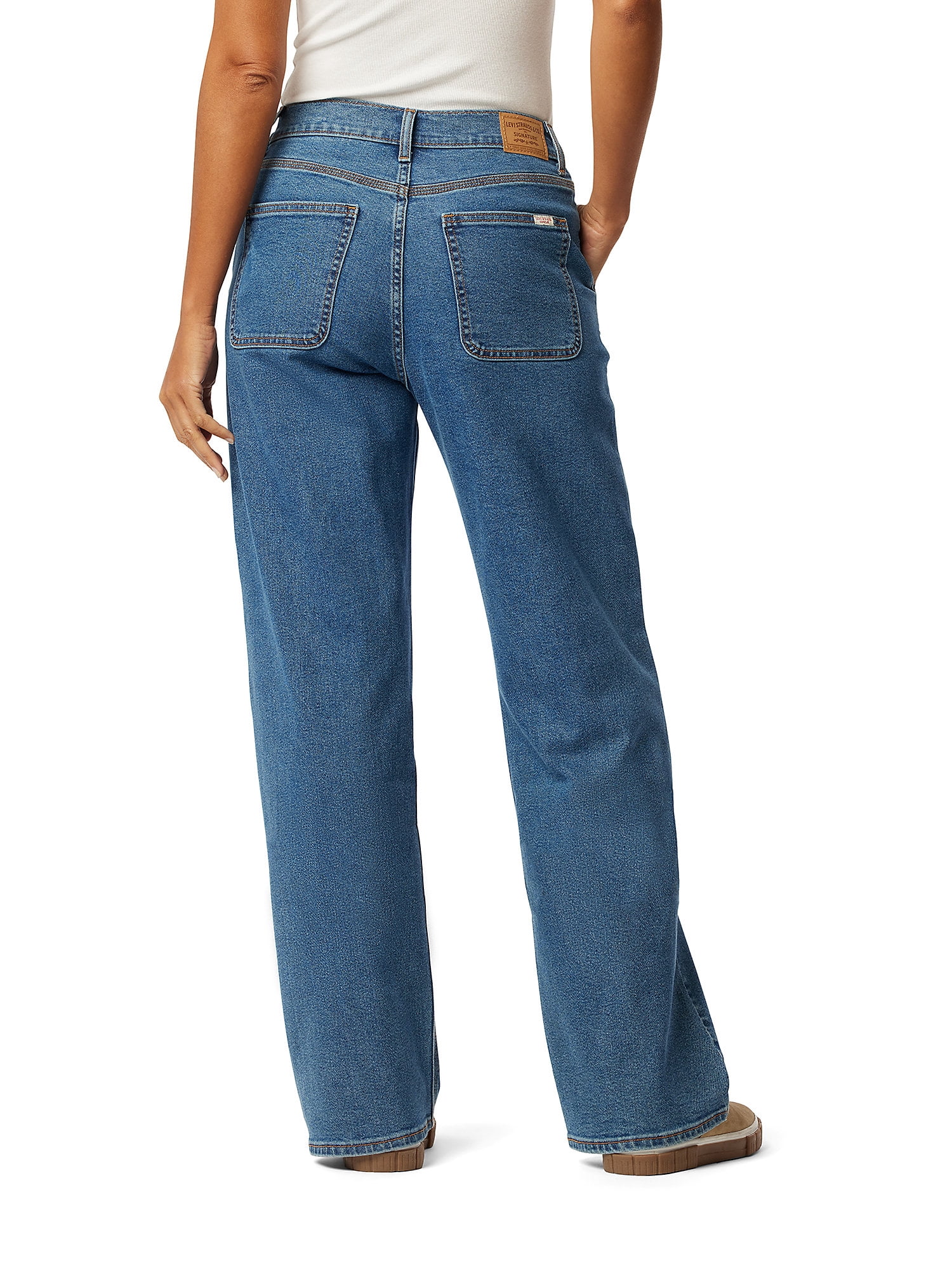 Levi Strauss Signature Women's and Women's Plus Heritage Loose Straight Trouser Jeans, Sizes 0-20 Plus