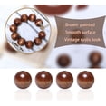 thumbnail image 2 of Wooden Beads 20mm Brown Round Wood Beads Dark Color Loose Spacer Beads with 4mm Hole for Craft / Farmhouse Decor/ Jewelry Making/Home Wall Decor, 40Pcs, 2 of 5
