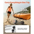 thumbnail image 2 of KFFKFF Kayak Cart, 350 lbs Load Capacity, Kayak Trolley with 12-inch Inflatable PU Tires & 2 Straps, Assembles & Disassembles Within Seconds, Paddle Board Trolley, 2 of 9