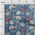 thumbnail image 1 of oneOone Viscose Chiffon Blue Fabric Leaves & Floral Sewing Craft Projects Fabric Prints By Yard 42 Inch Wide, 1 of 4