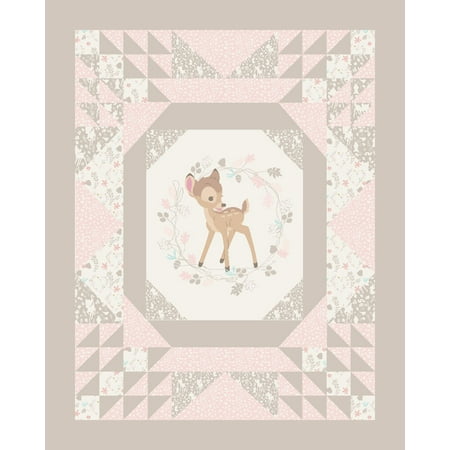 - Disney Bambi Cheater Quilt Cotton Fabric by the yard