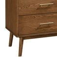 thumbnail image 3 of Benjara Roma 47 inch Wide Dresser, 6 Drawers, Nickel Handles, Walnut Brown Wood, 3 of 5