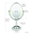 Conair Lighted Makeup Mirror with Magnification, Oval Mirror, LED