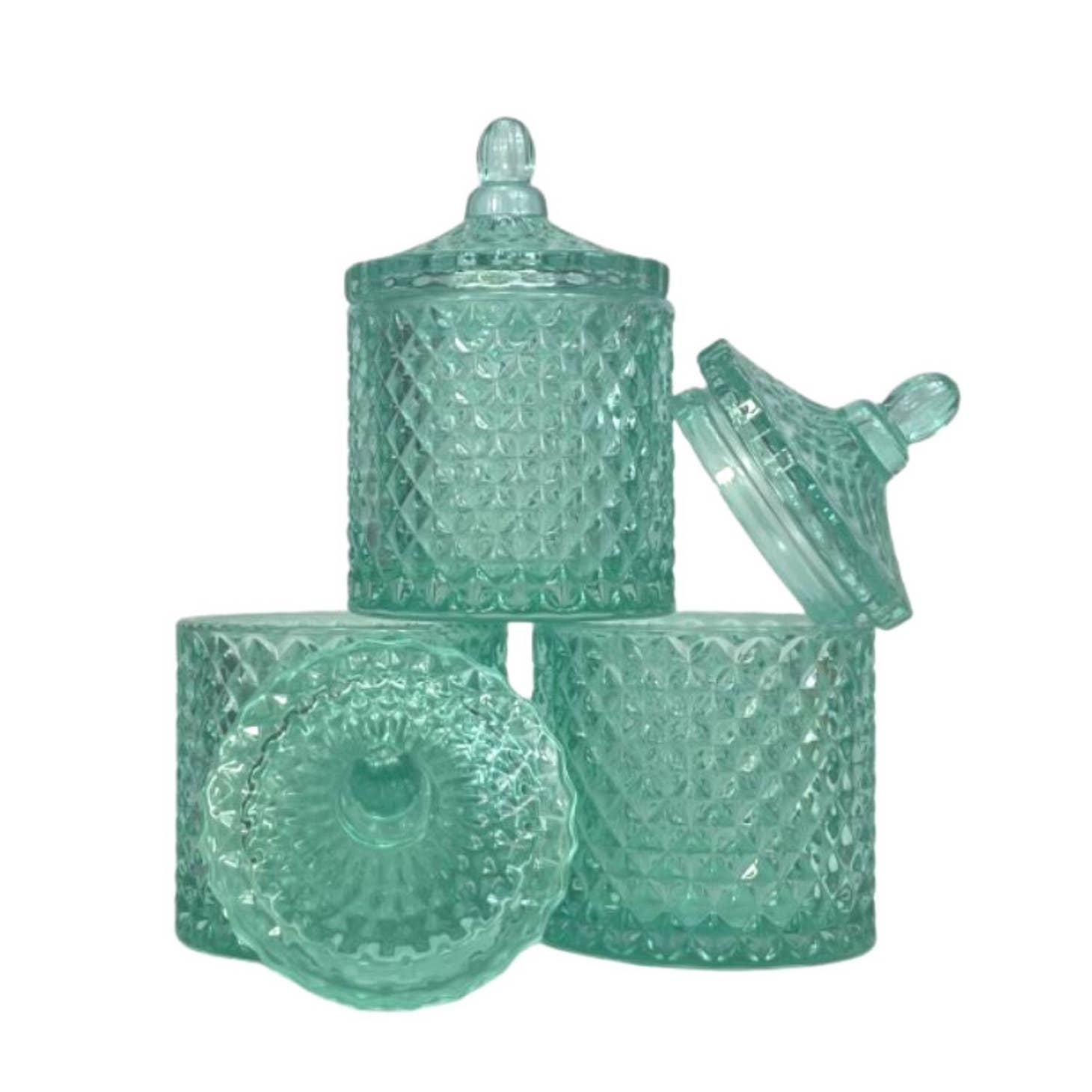 10 oz. France Turquoise Empty Candle Making Jar Candle Vessels For DIY Candle-Making Projects (Box of 24) FREE SHIPPING