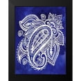 thumbnail image 2 of Parker, Jennifer Paxton 15x18 Black Modern Framed Museum Art Print Titled - Indigo Paisley II, 2 of 5