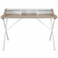 thumbnail image 3 of Modway Bin Wood Grain Desk with Metal Legs, Multip, 3 of 5