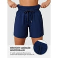 thumbnail image 3 of Attraco Women's 6" High Waisted Swim Board Shorts Quick Dry Beach Shorts with Pockets, 3 of 8