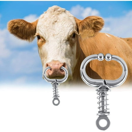 Nose Ring, Stainless Steel Bull Cow Cattle Cattle Nose Ring Breeding ...