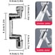 thumbnail image 2 of Extensor de grifo, aireador de grifo giratorio 1080 para fregadero de cocina de baño, 2 of 5