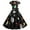 Black 2, variant on BLTIBY 2024 Women's Vintage Christmas Dress Xmas Printed 1950s Rockabilly Swing Dresses Short Sleeve Round Neck Lace Cocktail Prom Party Dress Outfits with Belt Black L