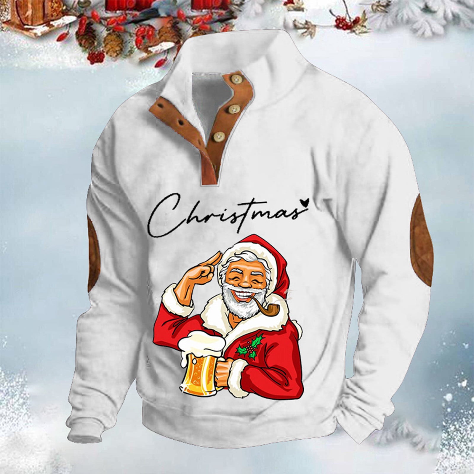 Pull Homme En Molleton épais à Col Roulé - Chaud, Confortable, Manches Longues, Idéal Hiver, Entraînement Extérieur, Cadeau Noël - 6