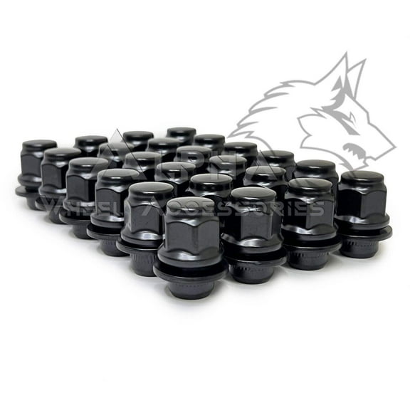 24 Black Toyota OEM Factory Mag Lug Nuts 12x1.5 Tacoma TRD 4Runner 1.47" Tall
