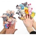 thumbnail image 1 of Finger Puppets Set Story Time 16 Pcs - 10 Animals And 6 People Family Members, 1 of 4