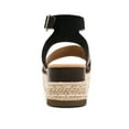 thumbnail image 2 of Dream Pairs Women's Platform Ankle Strap Open Toe Espadrille Wedge Sandals, 2 of 5