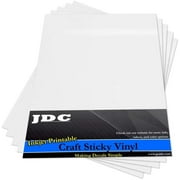 JDC Craft Sticky Vinyl Inkjet Printable Decal Sheets, Semi-Transparent