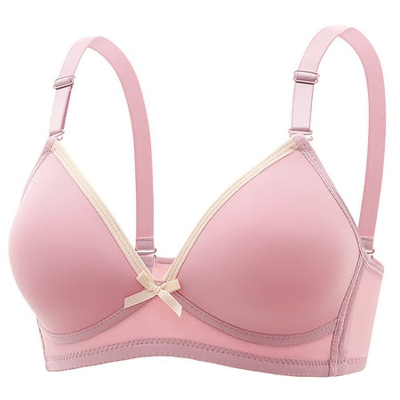 LLYWEY Comfy Bras for Women Clearance Cotton Bras Women Ladies Balconette Bra Style-959 Women s Plus Seamless Bra Feature Adult Female Sports Sports Bras Pinks 38B