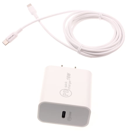 For TCL 40 XL/XE/X/NxtPaper - 18W PD Home Charger Fast Type-C 10ft Long Cable Quick Power Adapter