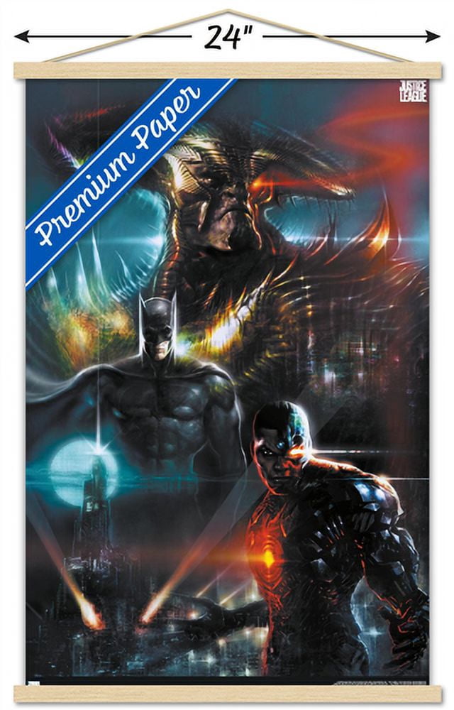 DC Zack Snyder's Justice League - Liam Sharp Variant Wall Poster with Wooden Magnetic Frame, 22.375" x 34"