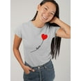 thumbnail image 2 of Love Balloon Heart Lettering  T-Shirt Women -Image by Shutterstock, Female 3X-Large, 2 of 4