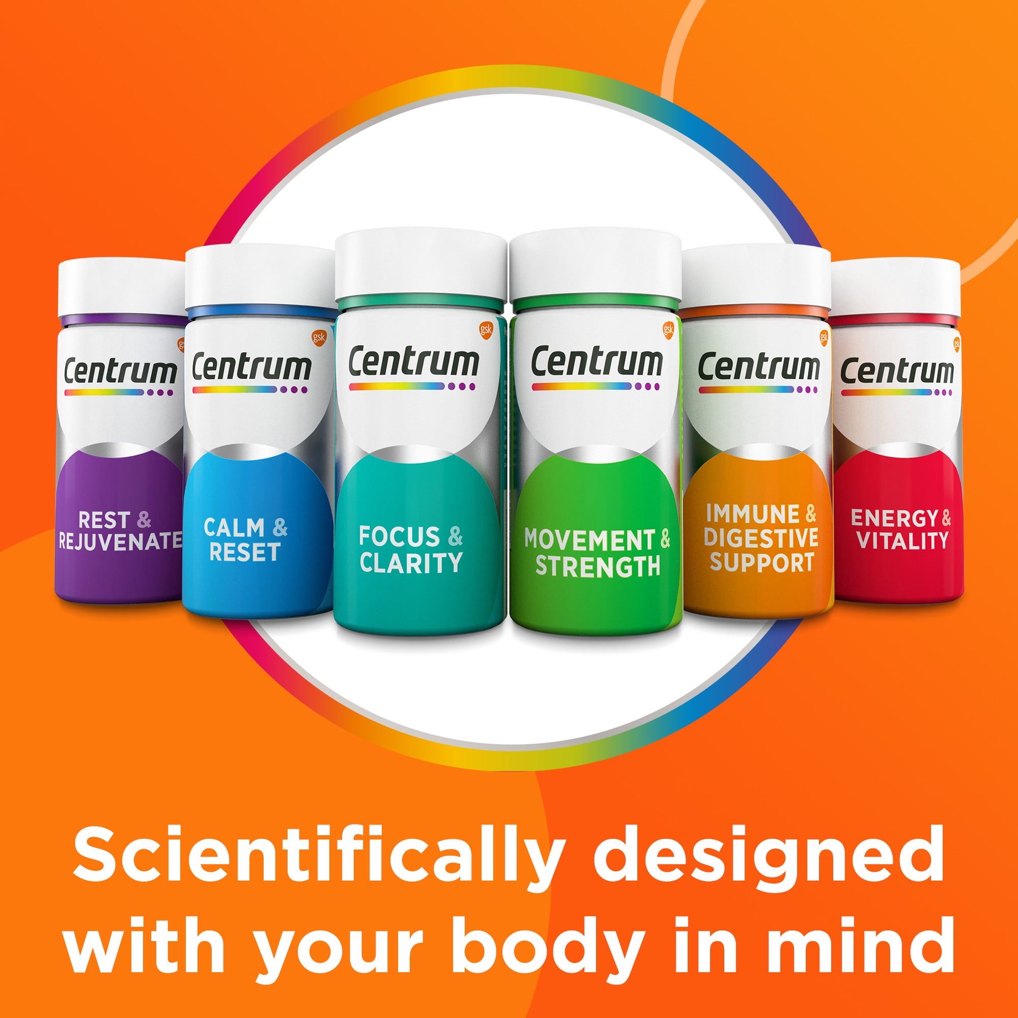 Centrum Immune and Digestive Support Probiotic Supplement Capsules, 50 Ct