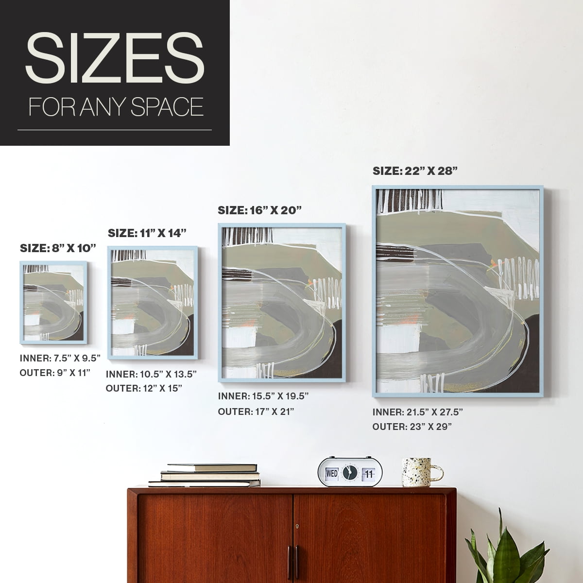 Arching Neutrals I in Paper Solid Wood 11 x 14 Framed Print