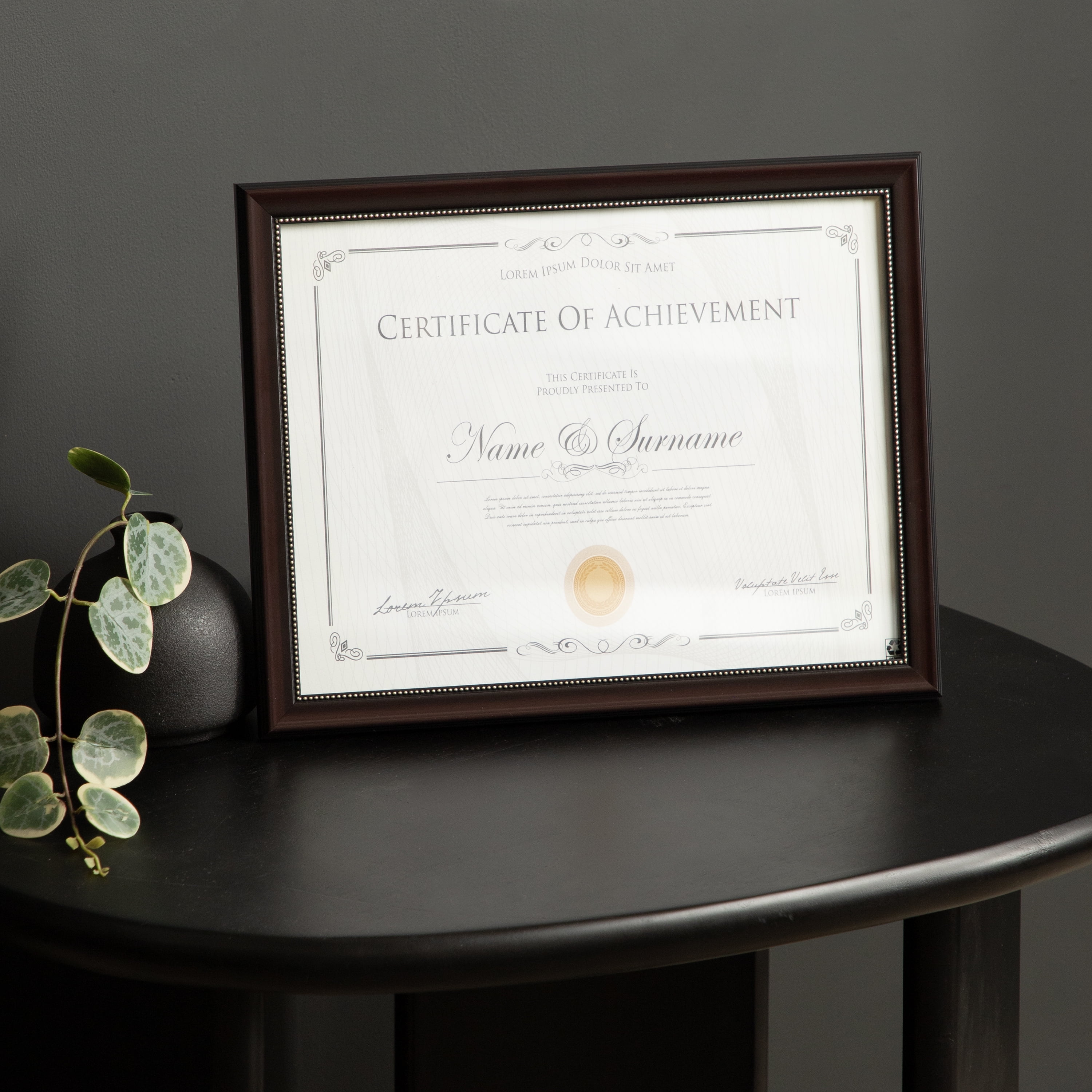 DesignOvation 8.5x11 Mahogany Document Certificate Picture Frame