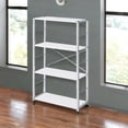 thumbnail image 6 of 42" White Metal Four Tier Etagere Bookcase, 6 of 7