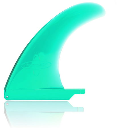 Dorsal Signature Series Longboard SUP Surfboard Surf Fin - Aqua~7 Inch / (Best Mini Longboard Surfboard)