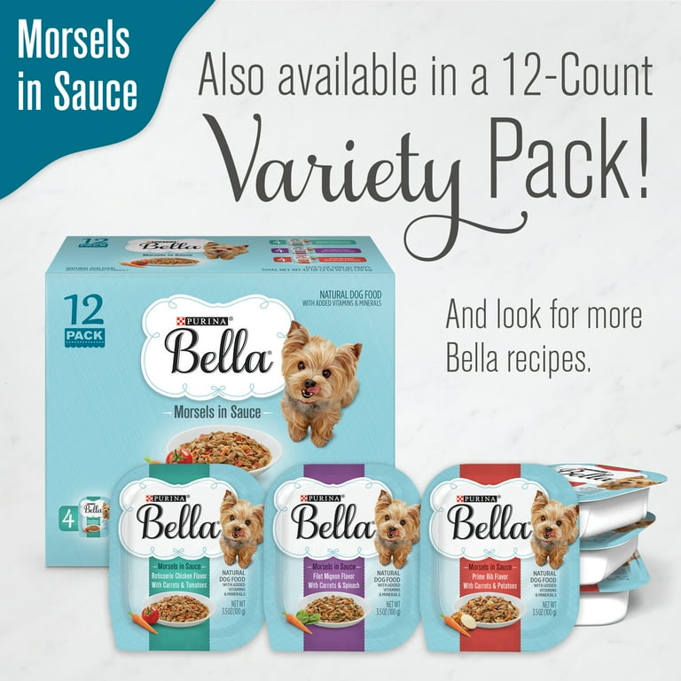 Purina Bella Natural Small Breed Wet Dog Food Morsels in Sauce